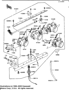 KZ1100 Корпус дроссельных заслонок