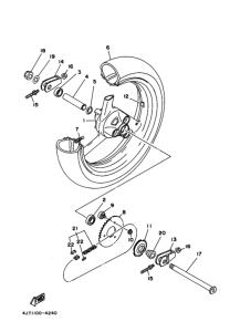 TZ125 Rear wheel complete assy