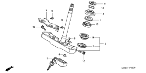 VT750CA Траверса нижняя