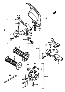 DR600 Left handle switch