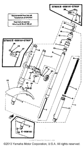 GT80F Front fork - front fender