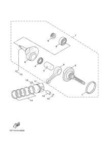 XC125 Crankshaft & piston