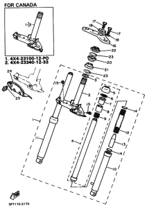 PW50 PW50E Вилка передней оси