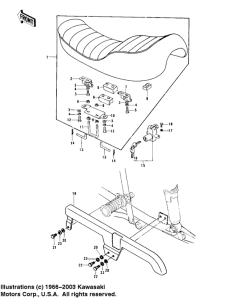 KZ1000 Seat / chain cover