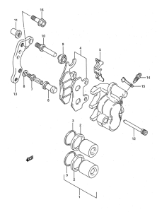 RM125 Передний суппорт