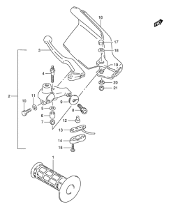 DR650 Рычаг сцепления