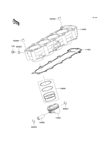 ZX600 Цилиндр и поршни
