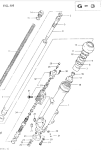 GSX400 Передняя вилка left damper