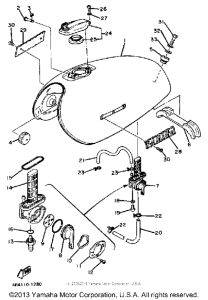 XS400SJ Топливный бак
