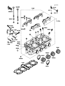 ZX750 Головка цилиндров