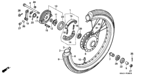 C90 Front wheel / panel