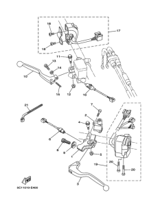 XT250X ﾊﾝﾄﾞﾙｽｲﾂﾁ & ﾚﾊﾞｰ