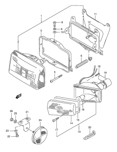 AE50 Headlamp - front turnsignal