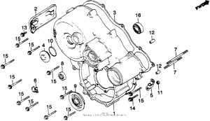 GL1100I Задний кожух картера