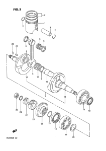 RG125 Коленвал