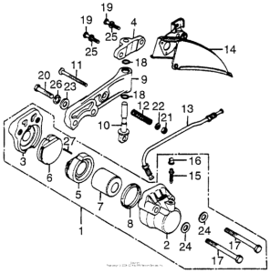 CB550 Передний суппорт