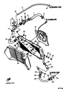 FZR1000 Радиатор и шланг