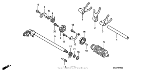 VTX1300T Вилка переключения передач