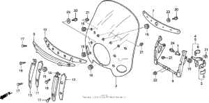 VT1100T Ветровое стекло