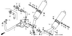 VTR1000SP Глушитель