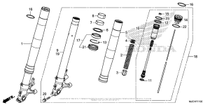 CBR600RR (ABS) Передняя вилка