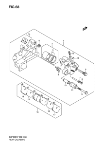 GSF650 Задний суппорт