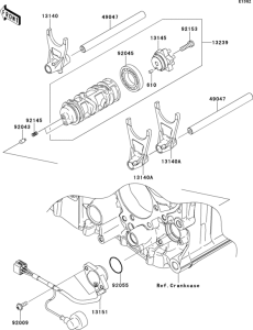 ZG1400 Валы и вилки переключения передач