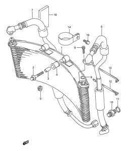 GSX-R1100 Масляный радиатор