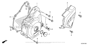  Крышка картера левая