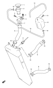 VZ800 Радиатор hose