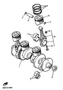 FJ1200 FJ1200B Коленчатый вал и Поршень