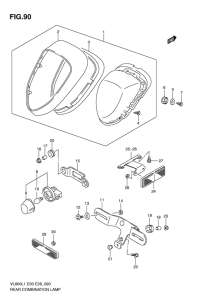 VL800 Задний комбинированный сигнал