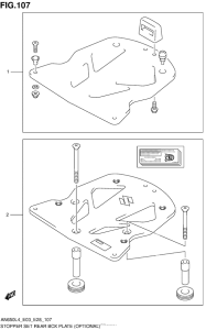 AN650Z Stopper Set Rear Box Plate (Optional)