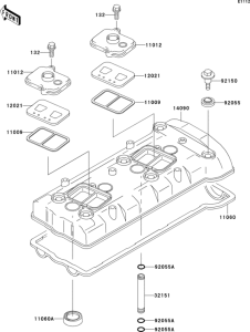 ZX750 Крышка головки цилиндров