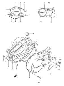 TS50 Crankcase cover ass`y  (v