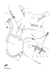 BT1100 Steering handle & cable