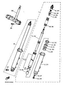 FZR750RW Передняя вилка