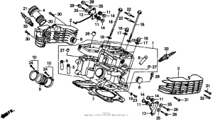 VT1100C Задняя головка цилиндров