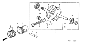 XR50R Crankshaft / piston