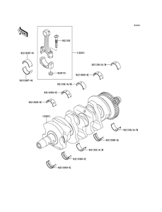 ZX600 Вал коленчатый