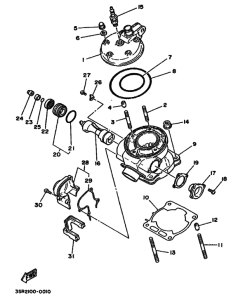 YZ125 YZ125B YZ125B1 Головка цилиндров