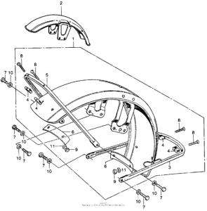 CL350 Front fender k2-k3
