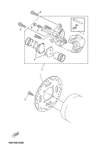 YP125R Задний суппорт