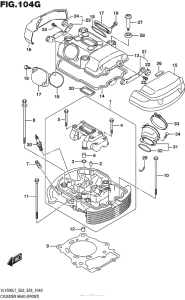 VL1500T Cylinder Head (Front) (Vl1500Tl7 E33)