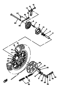 YZ50H Переднее колесо