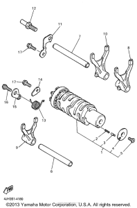 YZF600RKC Вилки переключения
