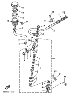 TY250Z Задний торм цилиндр