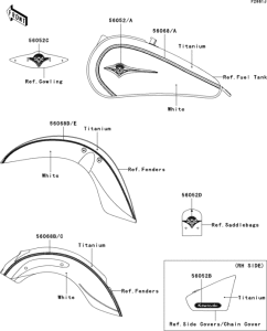 VN900 Decals(white / titanium)(d9f)