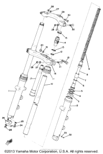 TZ750D Передняя вилка