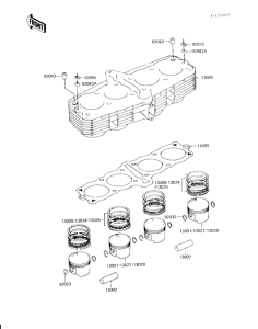 KZ440 Cylinder / pistons